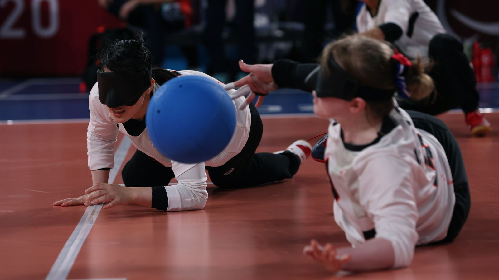 Japanese goalball players take on Brazil at the Tokyo Paralympic Games. /Image: Reuters