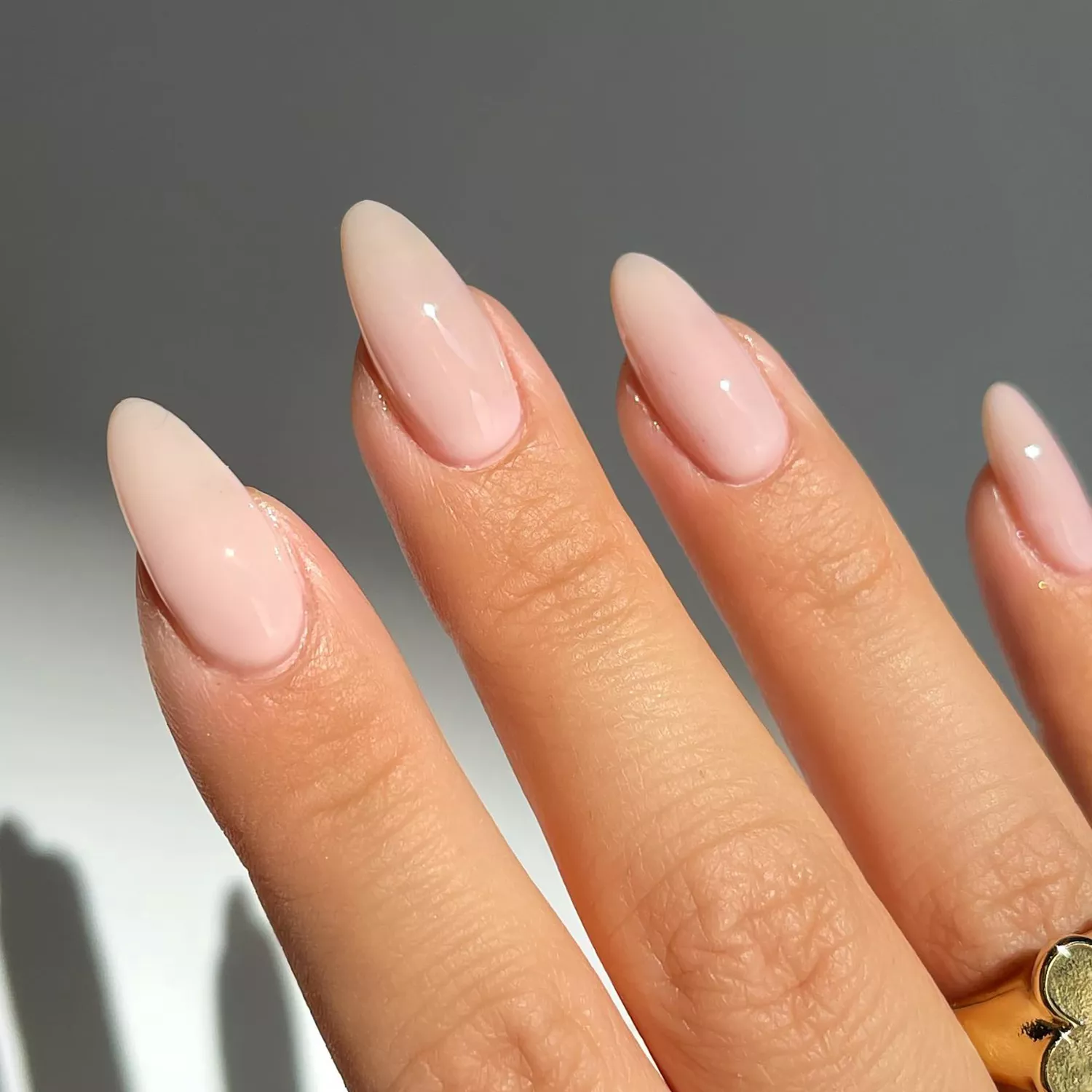 more white-leaning strawberry milk nails