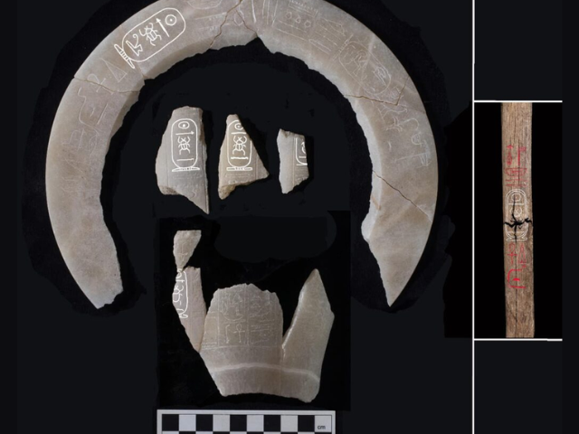 Photo: Fragments of alabaster vessel of Pharaoh Thutmose II/Egyptian Ministry of Tourism and Antiquities