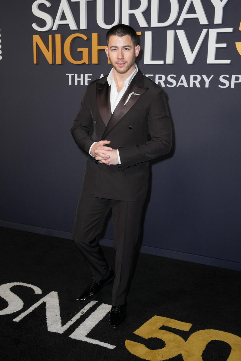 Nick Jonas at SNL50: The Anniversary Special at 30 Rockefeller Plaza on February 16, 2025 in New York, New York.