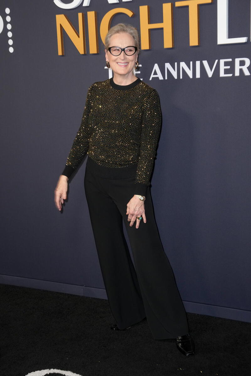 Meryl Streep at SNL50: The Anniversary Special at 30 Rockefeller Plaza on February 16, 2025 in New York, New York.