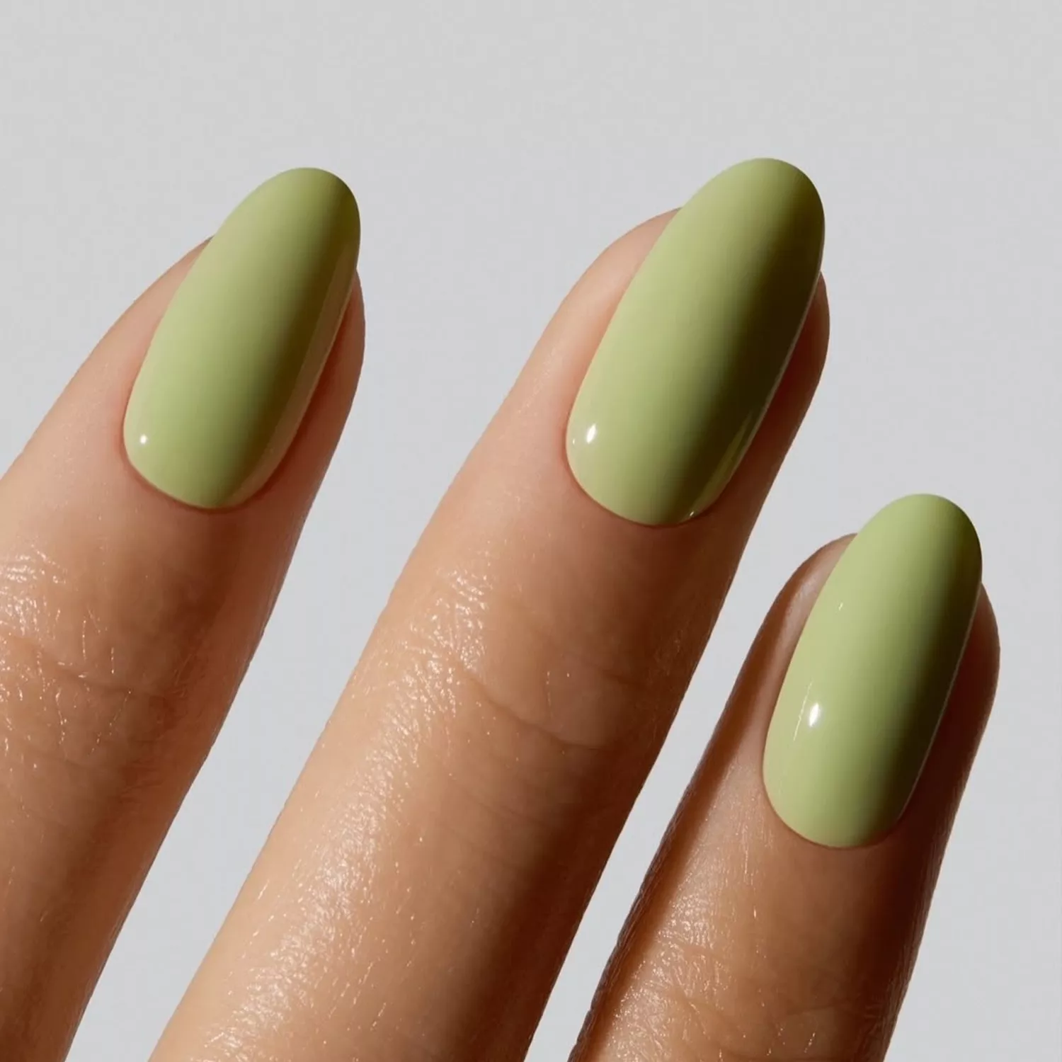 Light green manicure