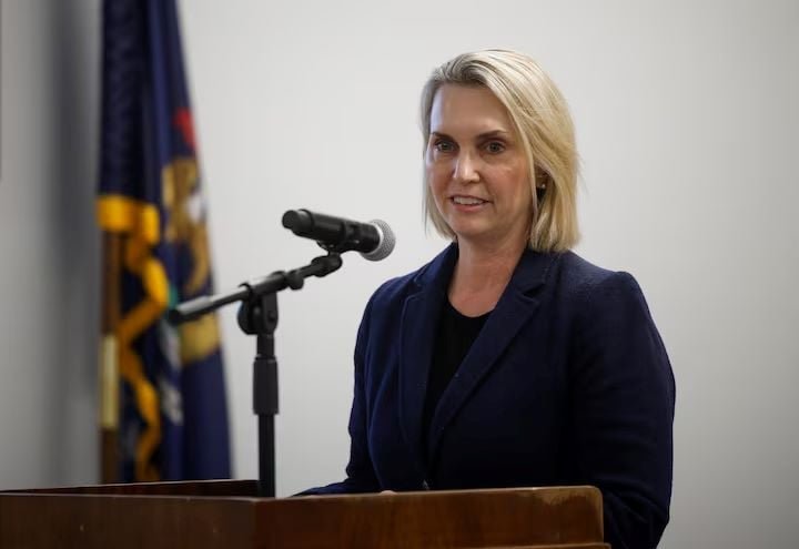 Bridget Brink said the Trump administration’s temporary halt in military aid to Ukraine while she was Us ambassador in Kyiv was unexplained and put Ukrainian and American lives at risk. REUTERS/Rebecca Cook